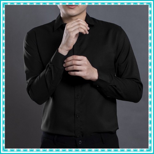 Áo Sơ Mi Nam Dài Tay Dáng Ôm Không Nhăn Không Xù Phong Cách Hàn Quốc, Vải Lụa Thấm Hút mồ Hôi | BigBuy360 - bigbuy360.vn