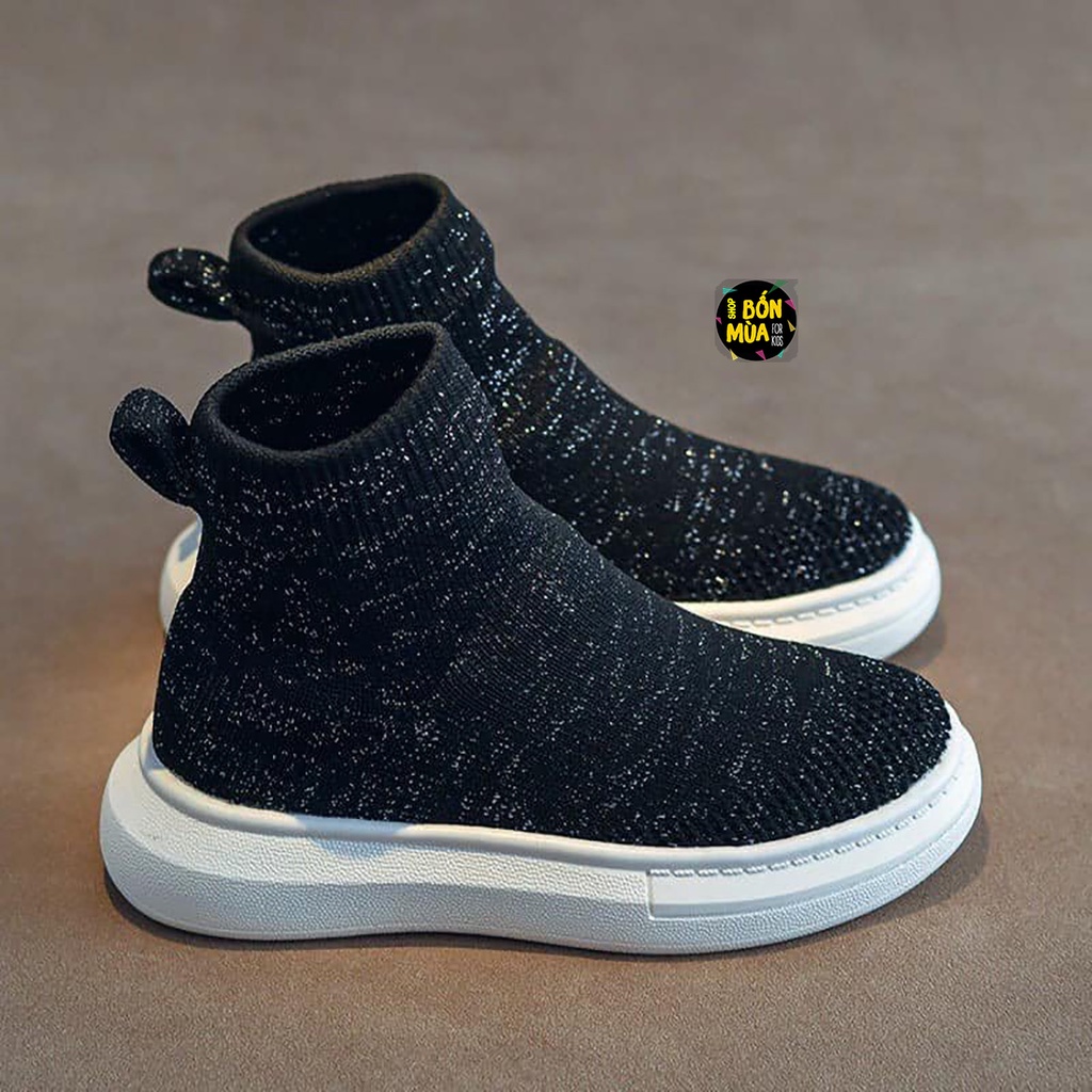 Giày Thể Thao Cho Bé Size Đại 31-36 🍎🍎 Giày Cổ Thun Cá Tính Cho Bé - Shop Bốn Mùa