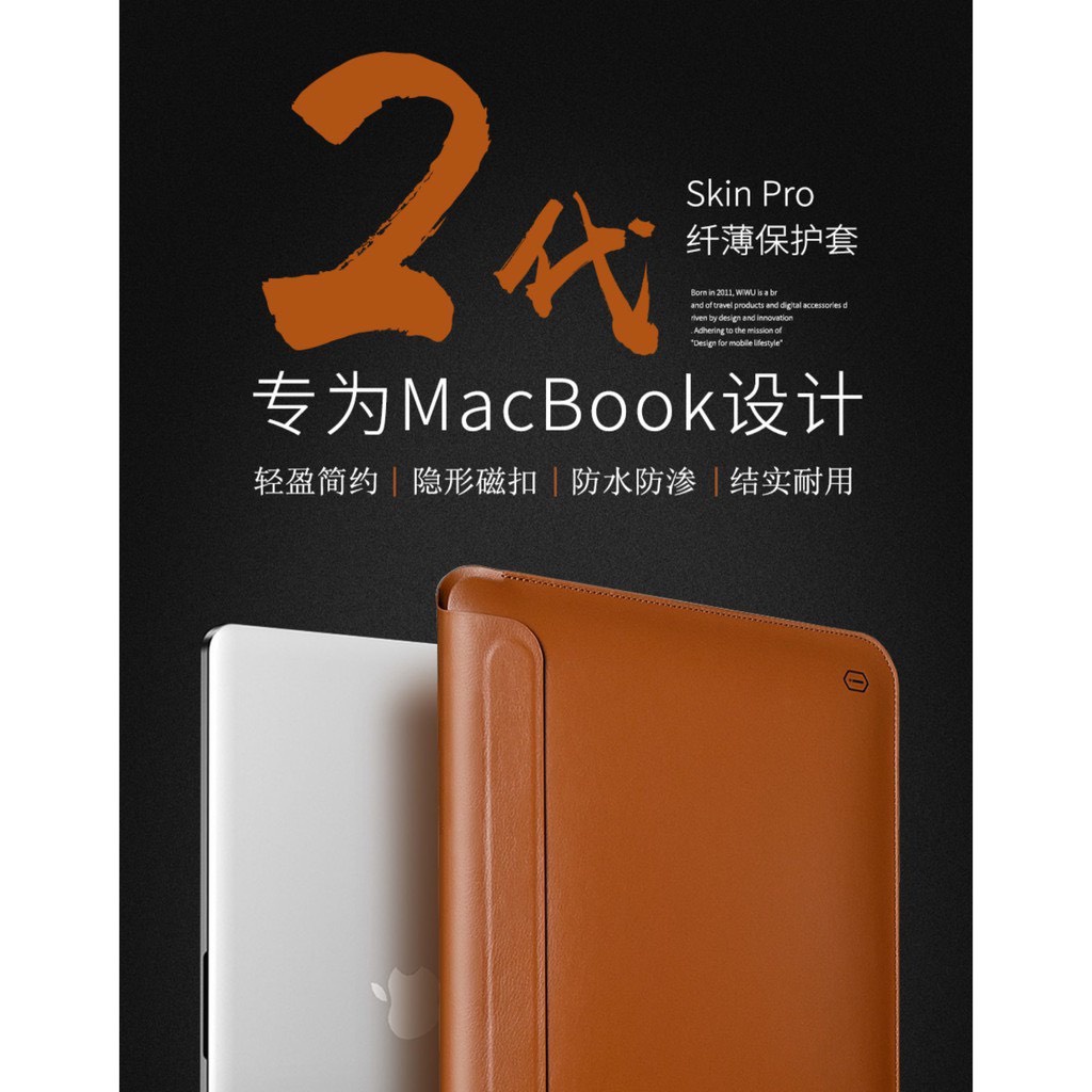 Bao Da Chống Nước Wiwu Skin Pro II Macbook/Surface