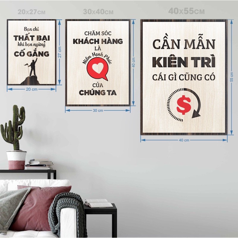 Tranh Slogan Treo Tường Decor Gỗ TBIG070 chân lý cuộc sống