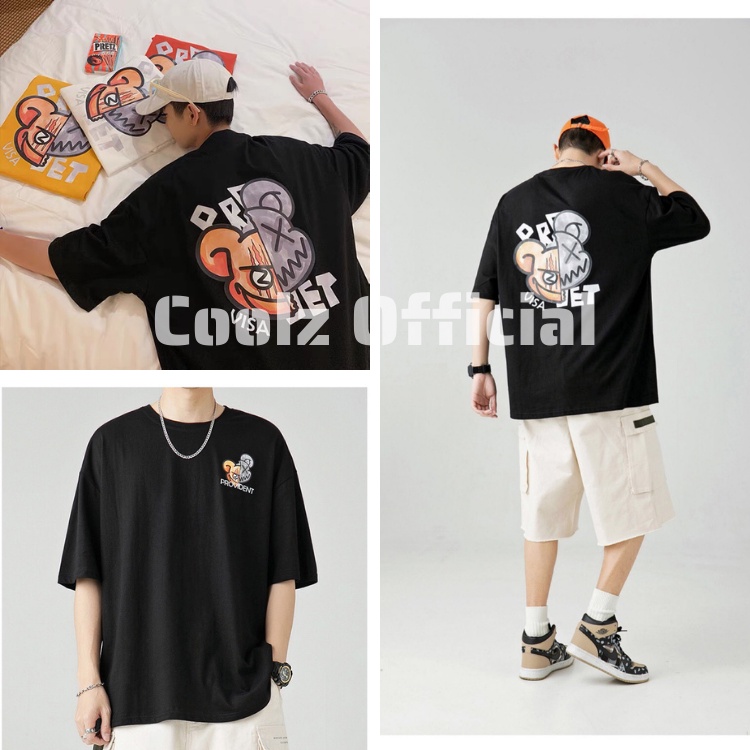 Áo thun tay lỡ.Hình Chuột Jet. Phông Unisex nam nữ. Cotton oversize form rộng CZ065