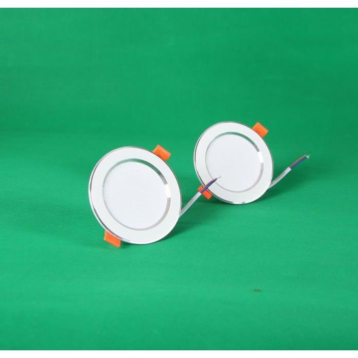 Bộ 50 Đèn LED âm trần đổi màu 7w viền bạc/vàng, đèn trang trí giá rẻ