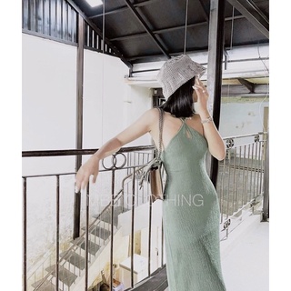 ĐẦM MIDI CỔ YẾM KHOÉT NGỰC