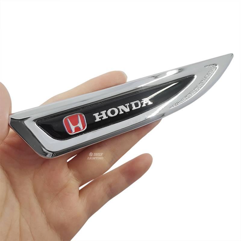 FENDER 2 Logo HONDA bằng kim loại dán trang trí xe hơi