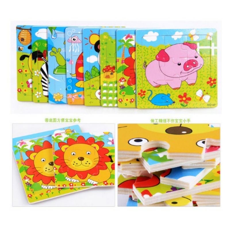 Đồ chơi xếp hình thông minh tranh ghép 9 mảnh cho bé từ 1-4 tuổi - LANA QUEEN