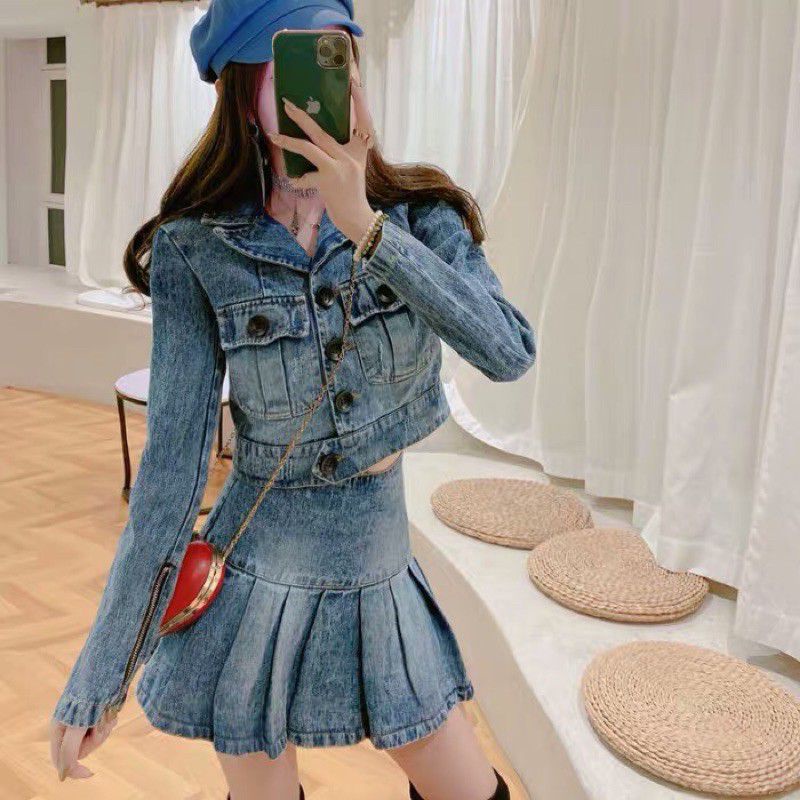 (SẴN) Set jeans xanh năng động
