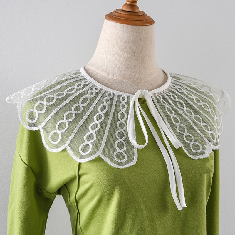 Vỏ Bọc Cổ Áo Dạng Lưới Xoắn Ốc Có Thể Tháo Rời Cho Nữ