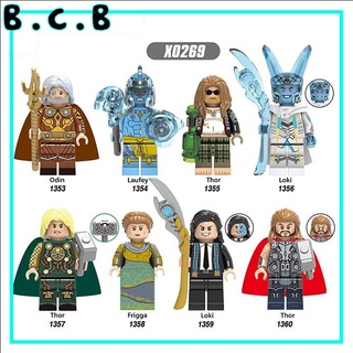 Non LEGO siêu anh hùng - Đồ chơi lắp ráp mô hình super hero Marvel Dc Comics Odin, Frigga, Thor, Loki X0269