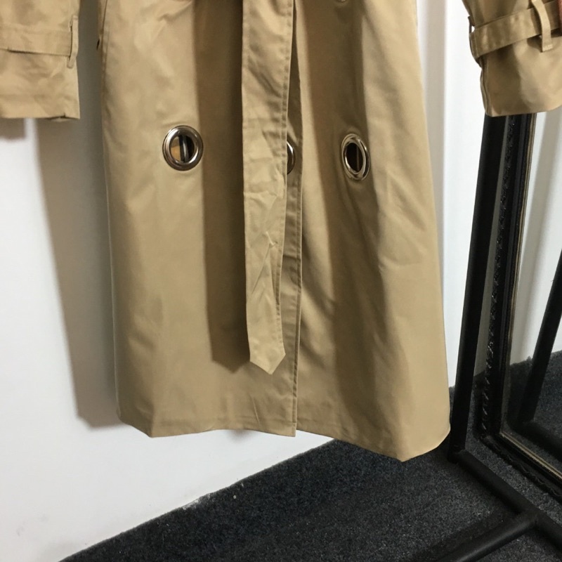 Áo khoác mangto dáng dài cổ vest cho nữ thương hiệu Burberry BBR cao cấp