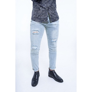 Quần Jean Dài Nam Lb Vải Jean Denim Dày Dặn Co Giãn, Màu Xám Thời Trang Kết Hợp Vảy Sơn, Phom Slimfit Jean, Dnbb2830