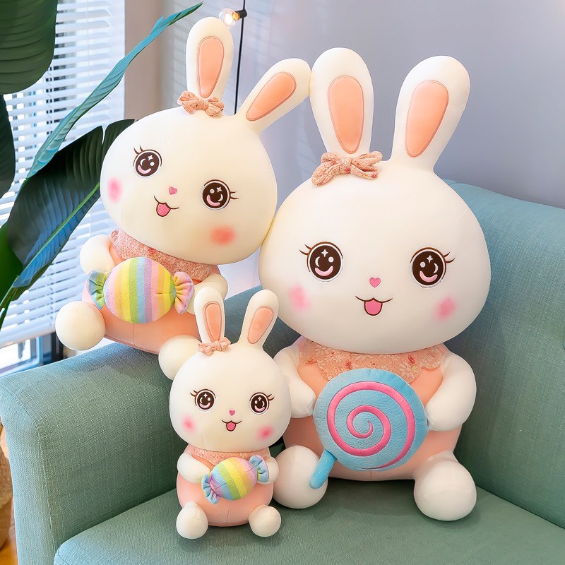 Gấu Bông Thỏ Bông Thỏ ôm keo, Thỏ ôm bình sữa