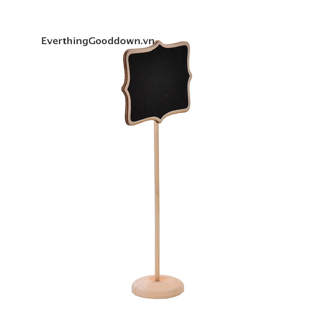 Everthinggooddown Set 10 Bảng Đen Mini Hình Chữ Nhật Có Số Góc Để Bàn Đám Cưới