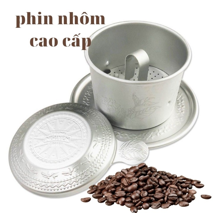 Phin pha cà phê Trung Nguyên [36k/cái] Hoa văn Trống Đồng - Phin cafe nhôm cao cấp