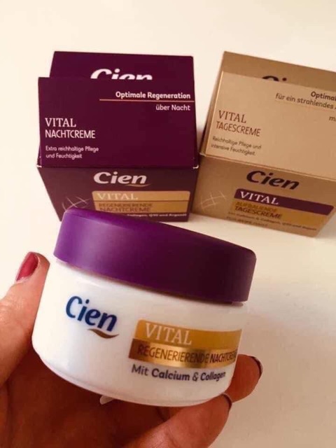 💕 CIEN TÍM VITAL COLLAGEN 🇩🇪🇩🇪🇩🇪  đôi kem dưỡng "điều trị" lão hoá Cien !Siêu hot dành cho tuổi 30+