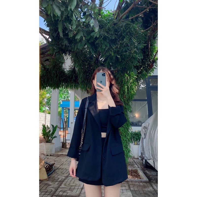 Set Vest kèm Chân Váy Công Sở 4 Màu