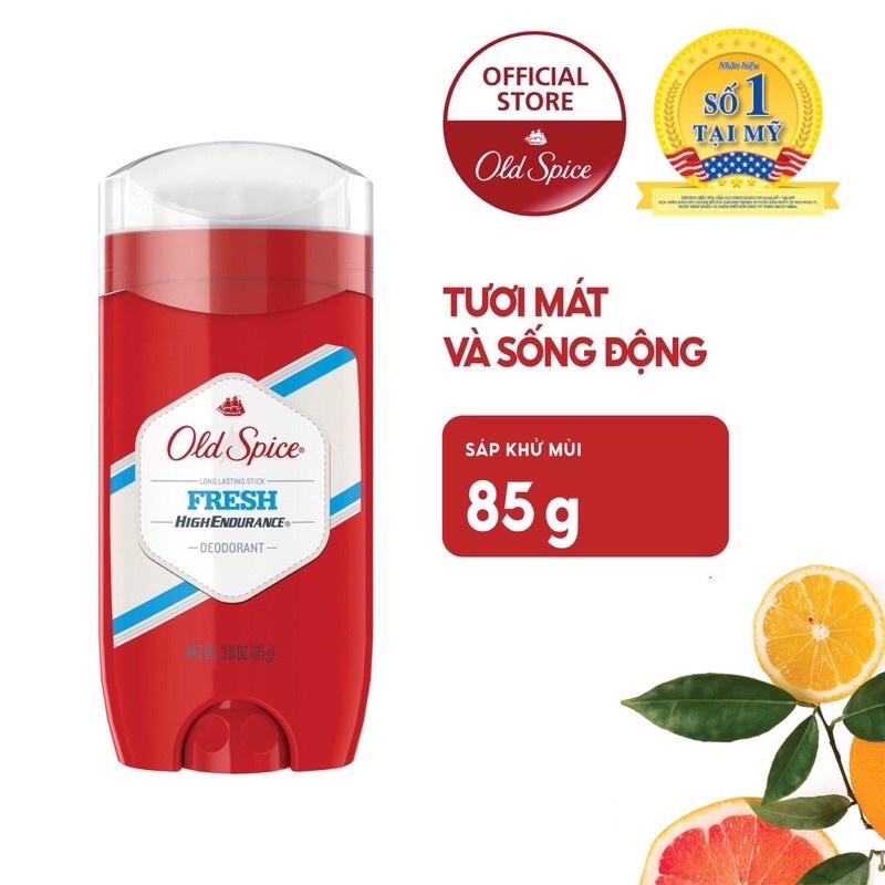 Sáp khử mùi nam Old Spice Fresh Sport 24h USA 63g - sáp cánh buồm Mỹ