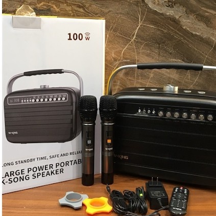 Loa Kéo Karaoke W-king K9 Kèm 2 Micro không dây, Công Suất 100W -Loa Karaoke Bluetooth Bass Siêu Trầm, Bảo Hành 12T