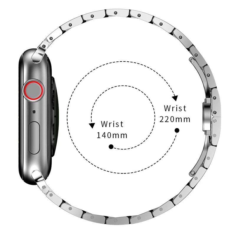 Dây đeo JANSIN kiểu Iron Man thích hợp cho Apple Watch 7 45mm 41mm 44mm 42mm 38mm 40mm Iwatch Series 7 6 Se 5 4 3