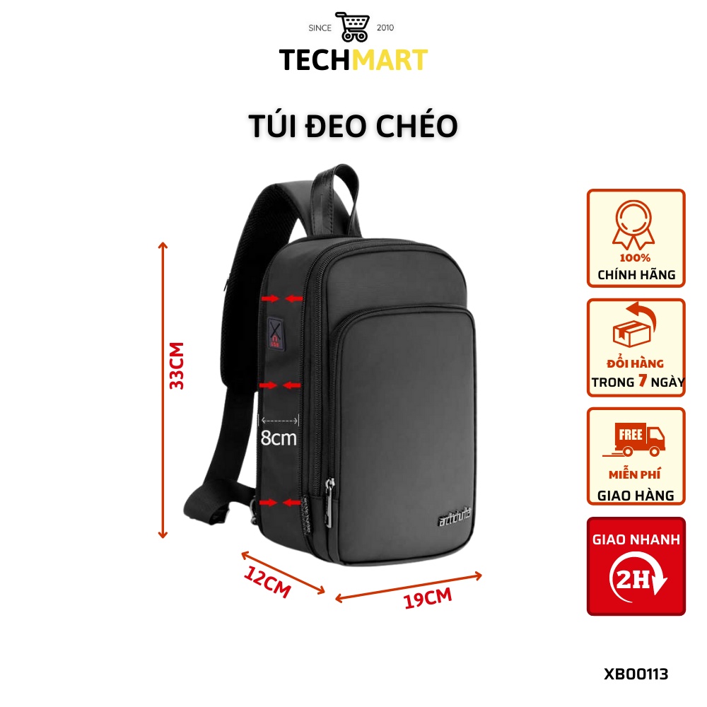 Túi Đeo Chéo Arctic Hunter XB00113 thời trang Nam có thể mở rộng, túi đưa thư thời trang chống thấm nước.