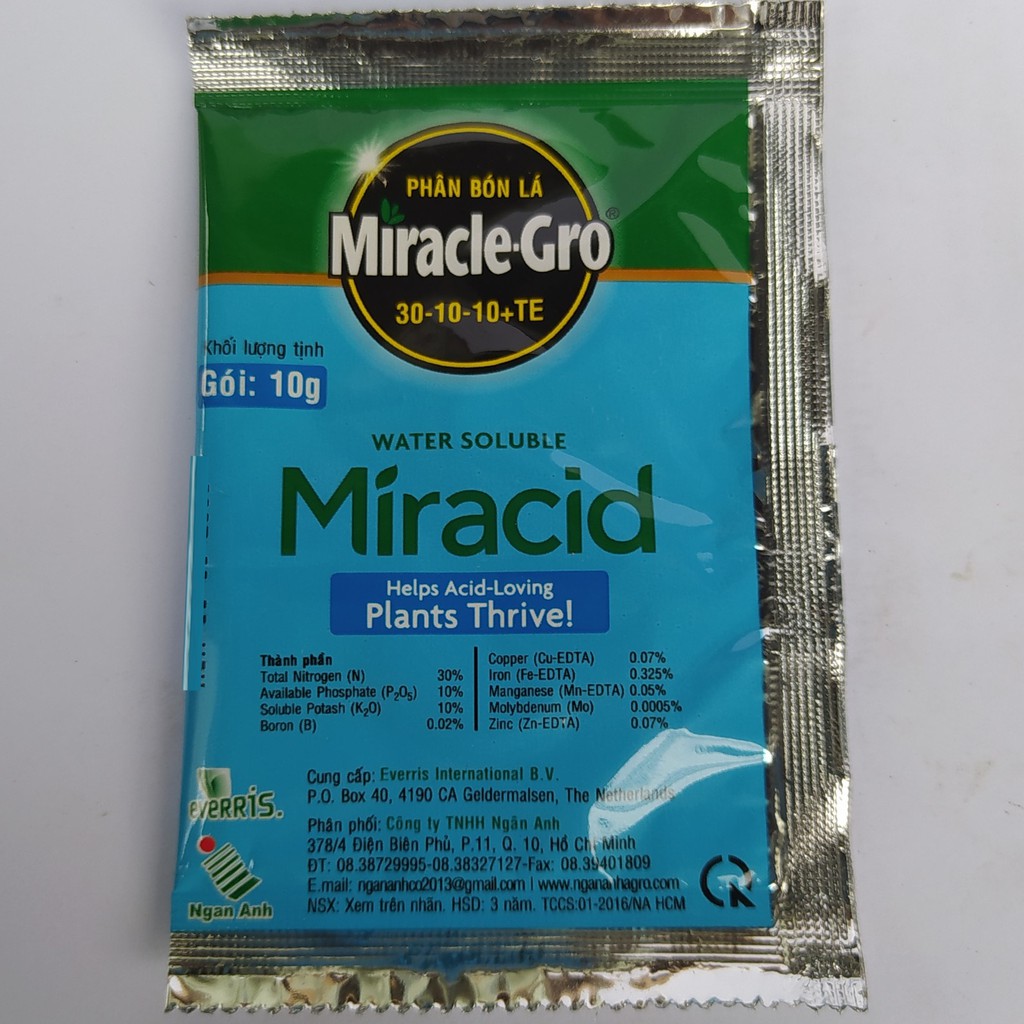 Phân bón lá NPK Miracle Gro 30-10-10+Te Dùng cho Hoa Hồng, Hoa Lan, tăng trưởng đẻ nhánh các loại cây trồng