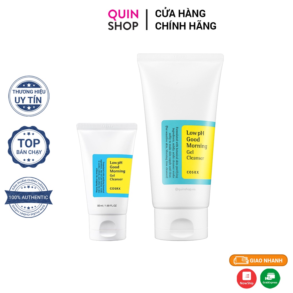 Sữa Rửa Mặt Dịu Nhẹ Cho Da Dầu Mụn, Nhạy Cảm Cosrx Low pH Good Morning Gel Cleanser