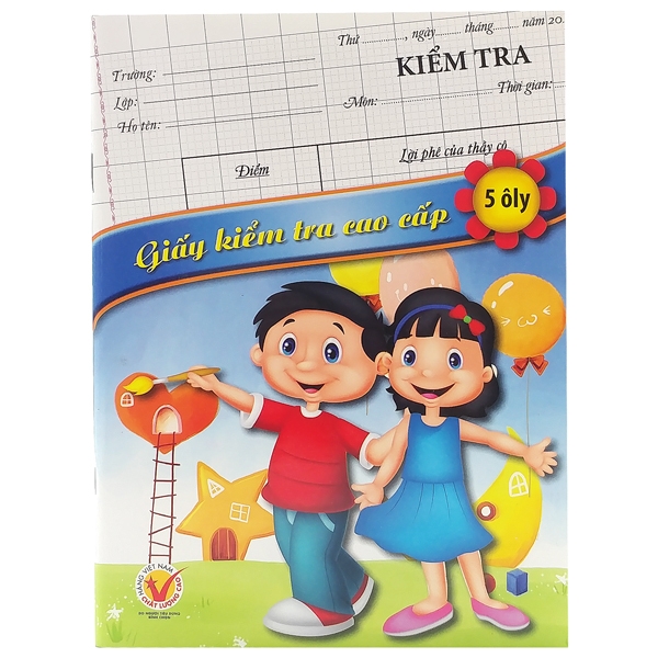 Giấy Kiểm Tra 5 Ô ly CNCLC - Mẫu 1