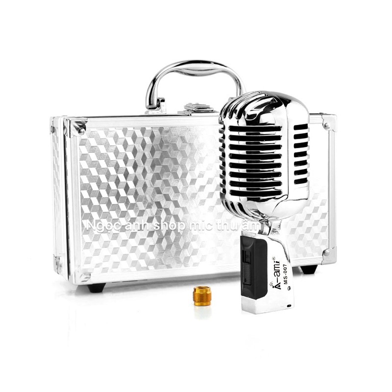 Micro cổ điển Ami MS-007 cao cấp - Micro Thu Âm karaoke phong cách sân khấu vintage (cổ điển)