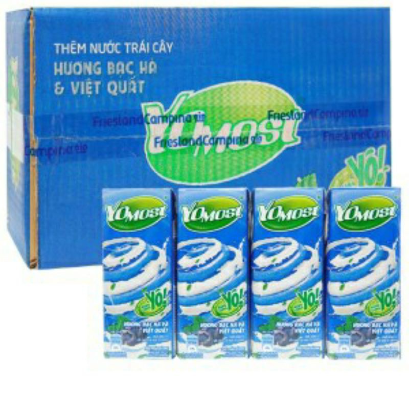 thùng 48 hộp sữa yomost việt quất 170ml