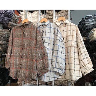 ÁO SƠ MI DẠ KHOÁC ULZZANG (ảnh thật/sẵn)