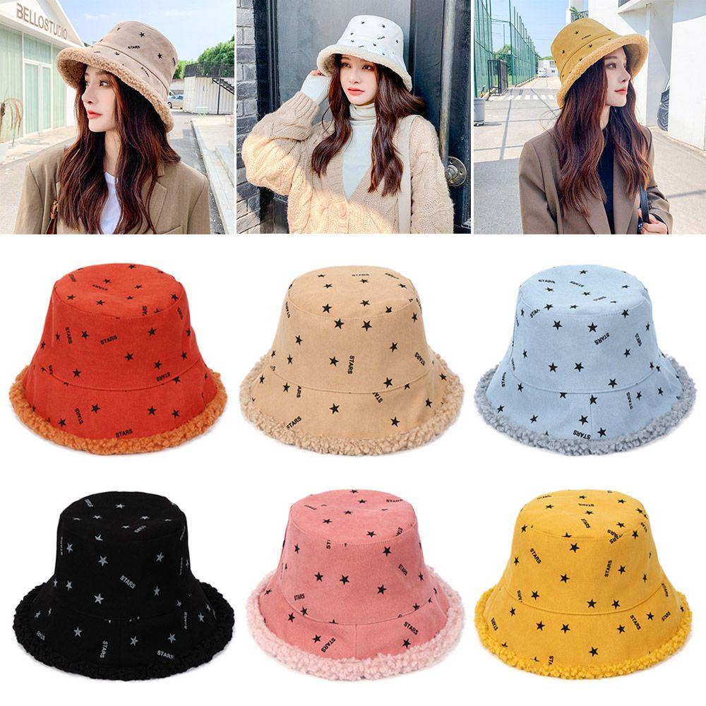 Mũ Bucket Giả Lông Hai Mặt Thời Trang Mùa Đông