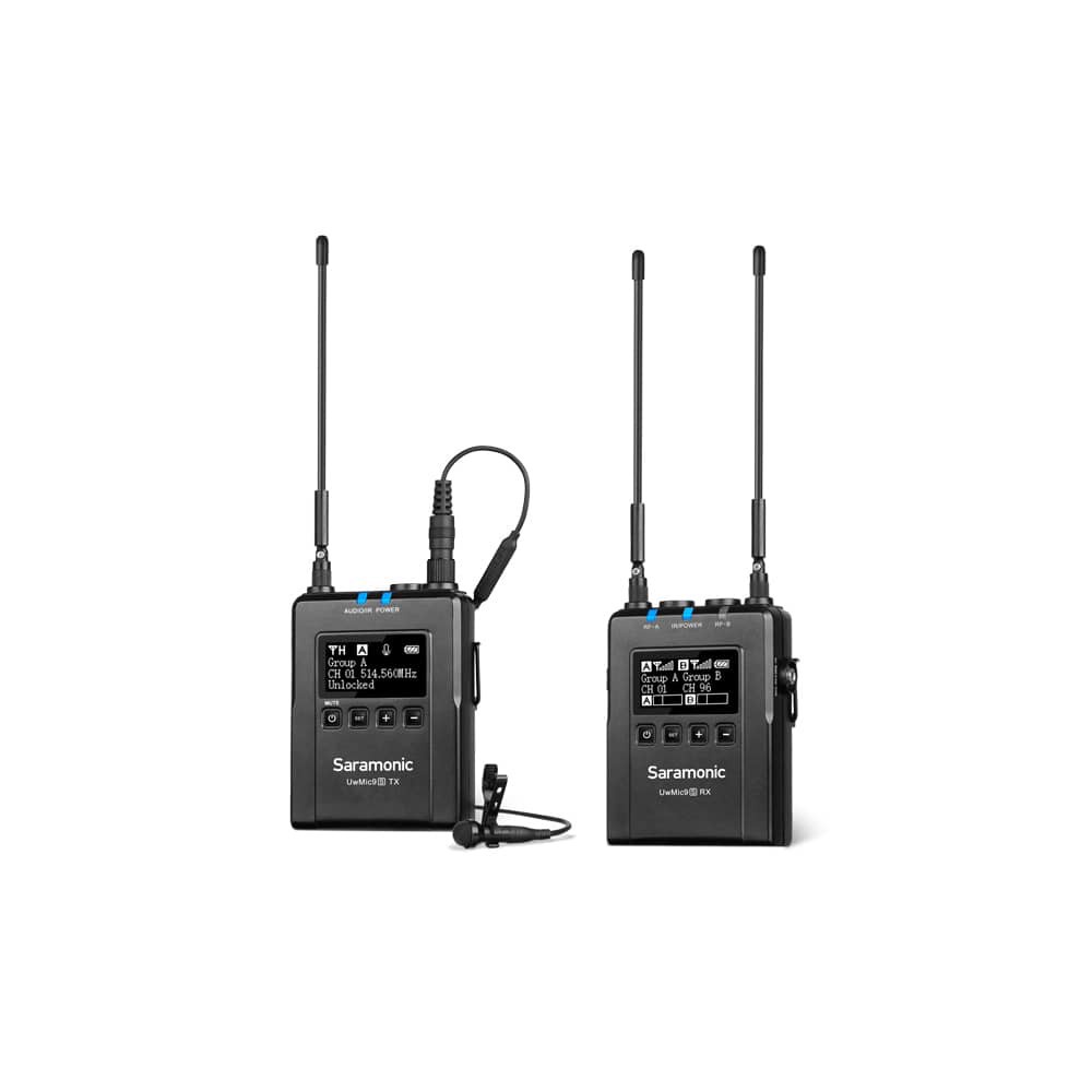 Bộ Micro Thu Âm Không Dây Saramonic Uwmic9s Kit1 Cho Máy Ảnh & Điện Thoại - Quay Phim/Vlog/Livestream - Hàng Chính Hãng