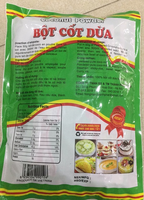 Bột cốt dừa Thành Phát (10 gói)