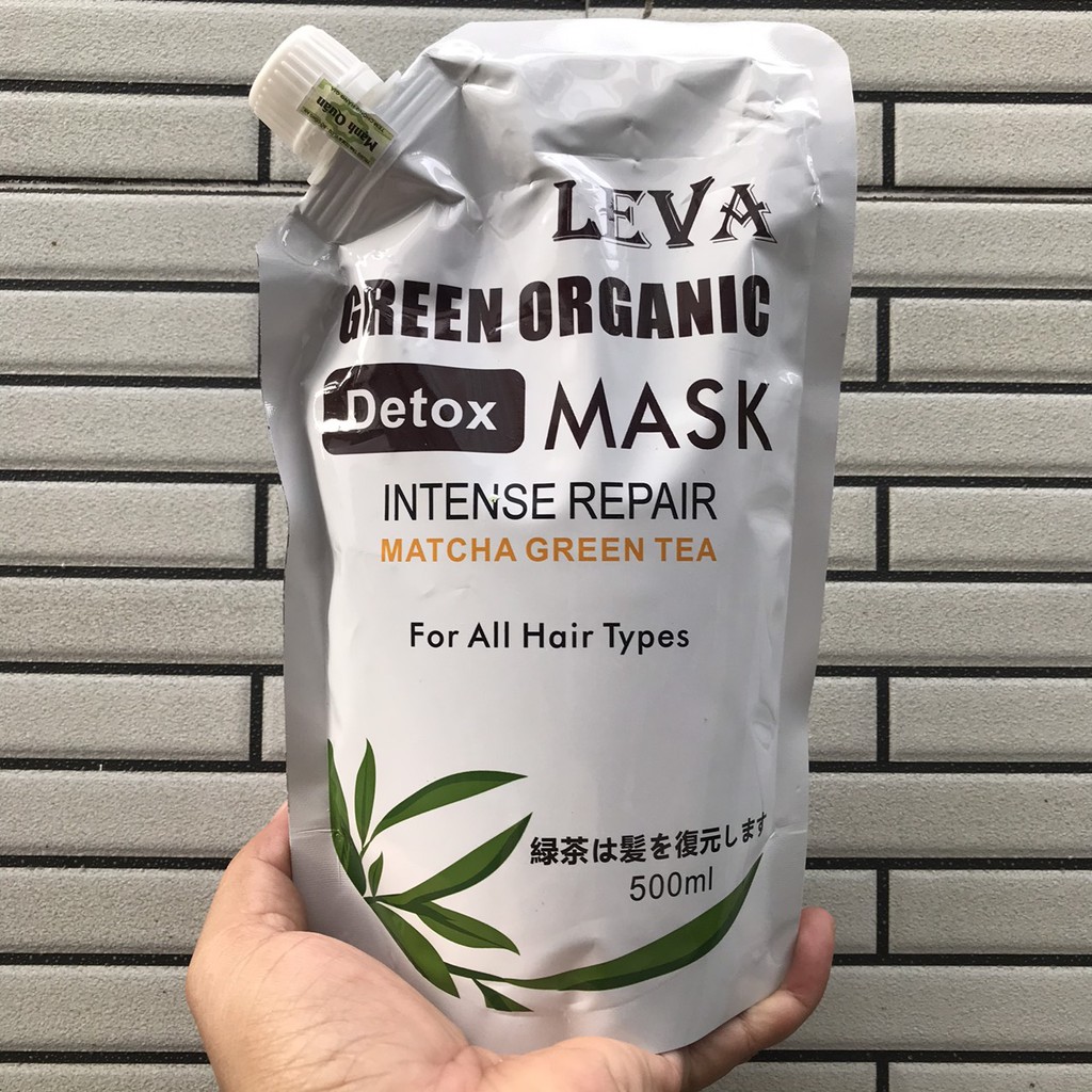 Mặt nạ hấp phục hồi tóc LEVA Green Organic DETOX Mask 500ml