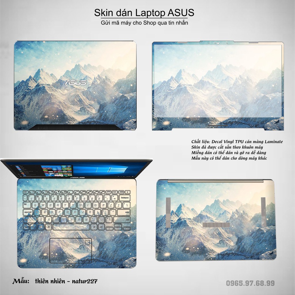 Skin dán Laptop Asus in hình thiên nhiên nhiều mẫu 9 (inbox mã máy cho Shop)