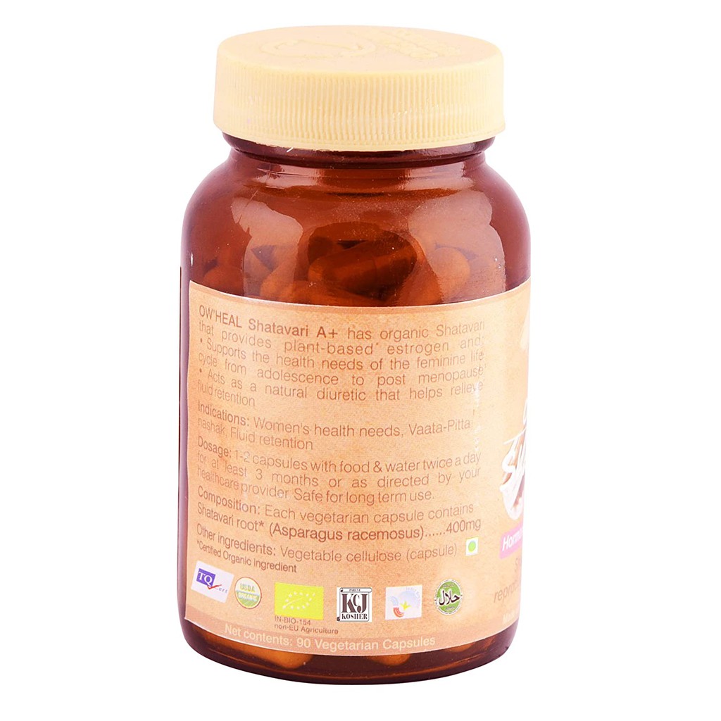 Viên uống hỗ trợ nội tiết tố nữ Organic Wellness Shatavari A+