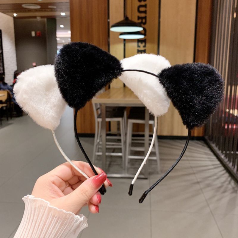 Bờm tóc tai mèo cáo lông siêu mịn, Bờm cài tóc hot trend