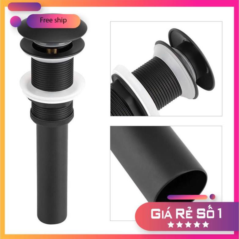 bộ xả lavabo đen có xả tràn, không xả tràn - hàng cao cấp của tây ba nha