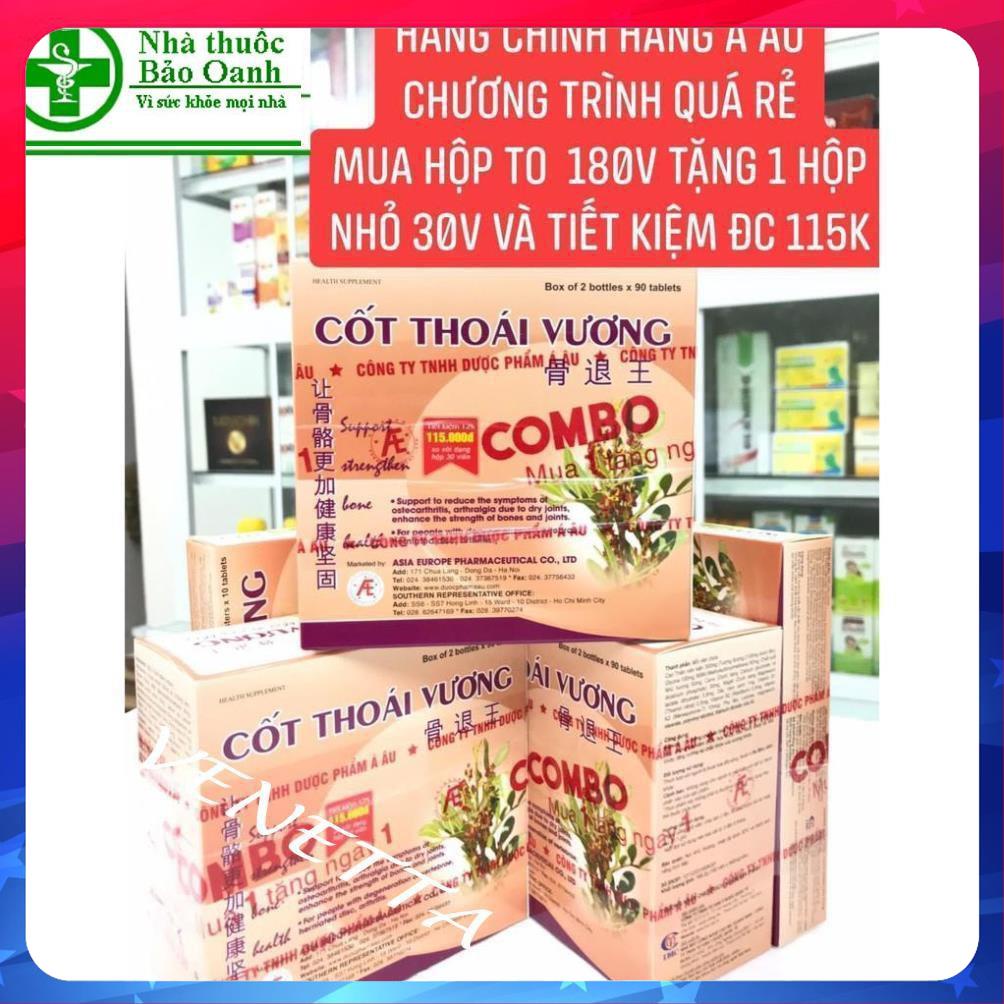 Cốt Thoái Vương Hộp 180 Viên Tặng Kèm Hộp 30 Viên - Hỗ Trợ Thoái Hóa Xương Khớp