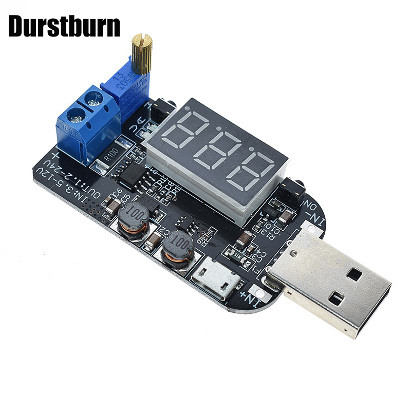 USB Điều chỉnh DC-DC Bước lên / xuống Mô-đun cấp nguồn Boost Buck Mô-đun chuyển đổi 5V sang 3.3V 9V 12V 18V 24V Bộ điều chỉnh điện áp DC-DC 3W Có thể điều chỉnh USB Step Up Down Mô-đun cấp nguồn Buck Boost Bộ chuyển đổi điện áp 5V sang 3.3V 9V Mô-đun điều