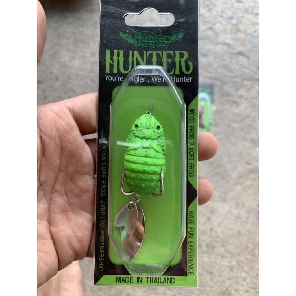 Mồi nhái giả v4 câu lure ( Hunter ) - SIÊU NHẬY