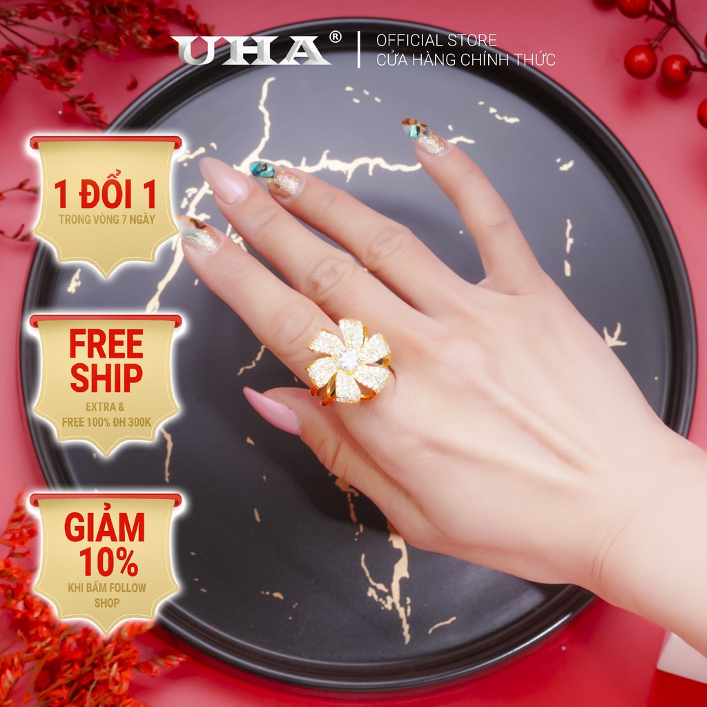 Nhẫn nữ đính xoàn N310156-155 mạ vàng cao cấp (giá tốt nhất)