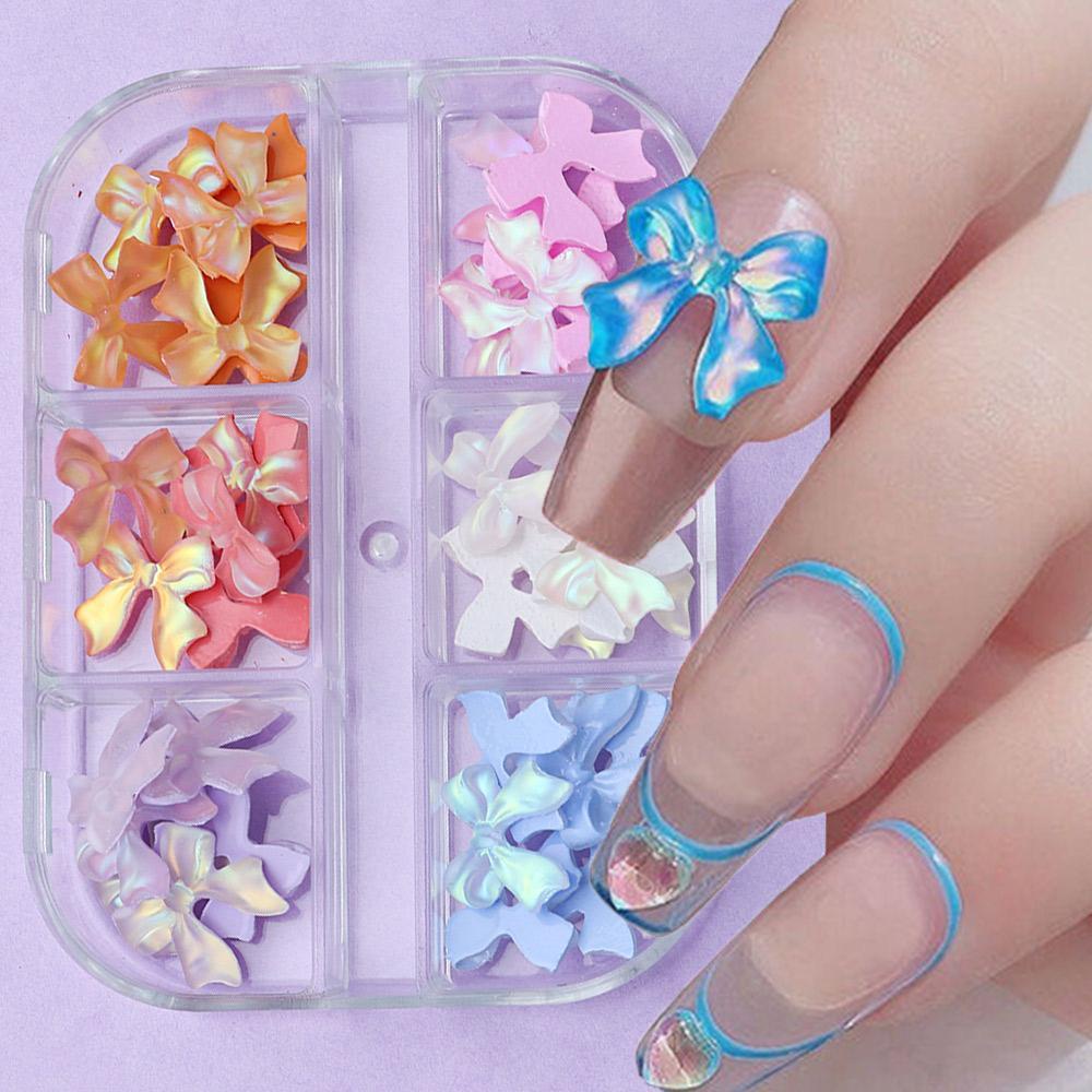 Phụ Kiện Trang Trí Móng Tay Hình Bướm Bằng Acrylic Cực Quang DIY