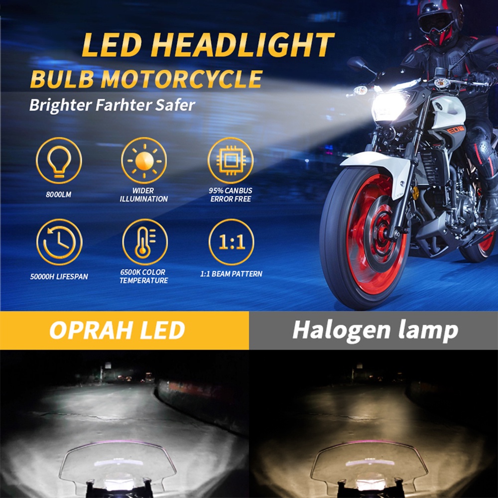 1 Đèn Pha LED H4 H6 T19 P15D BA20D DC12V-60V Siêu Sáng Dành Cho Xe Mô Tô