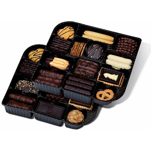 Bánh quy mặt trời hỗn hợp Lambertz – hộp thiếc trắng/đen 01 kg Tết 2019