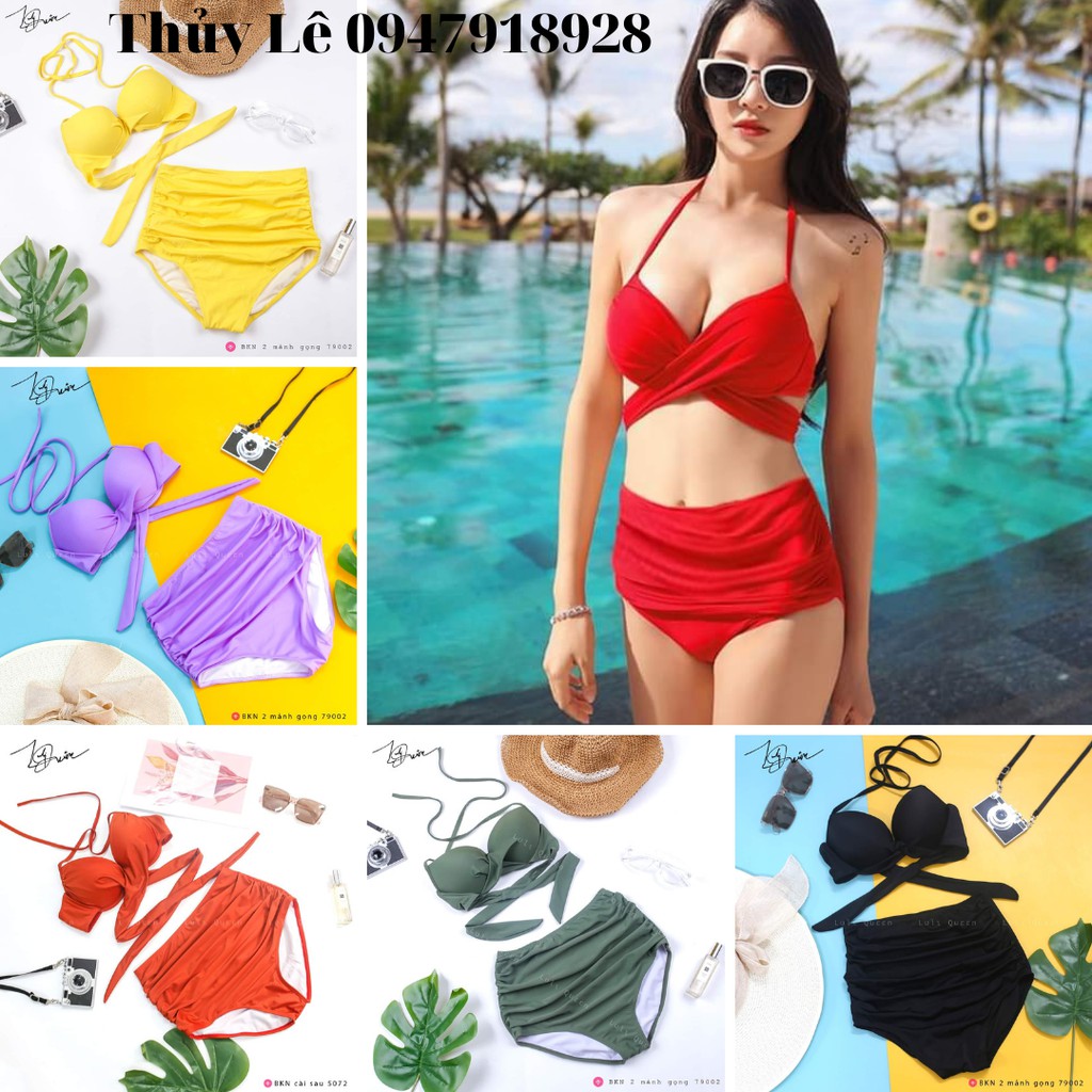 Bikini cạp cao quần nhún SIÊU GEN BỤNG-Ảnh thật 100%, giá rẻ