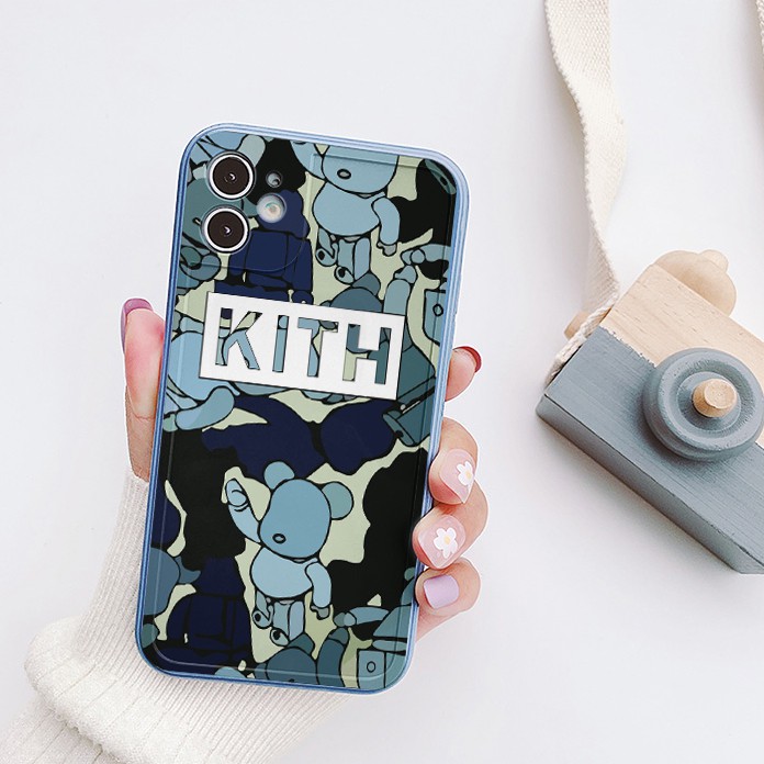 Ốp lưng iphone viền nổi bóng bearbrick kith 6/6plus/6s/6splus/7/7plus/8/8plus/x/xr/xs/11/12/pro/max/promax - Awifi B4-12