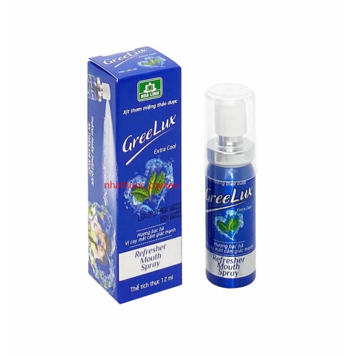Xịt thơm miệng Greelux Extra Cool c12ml