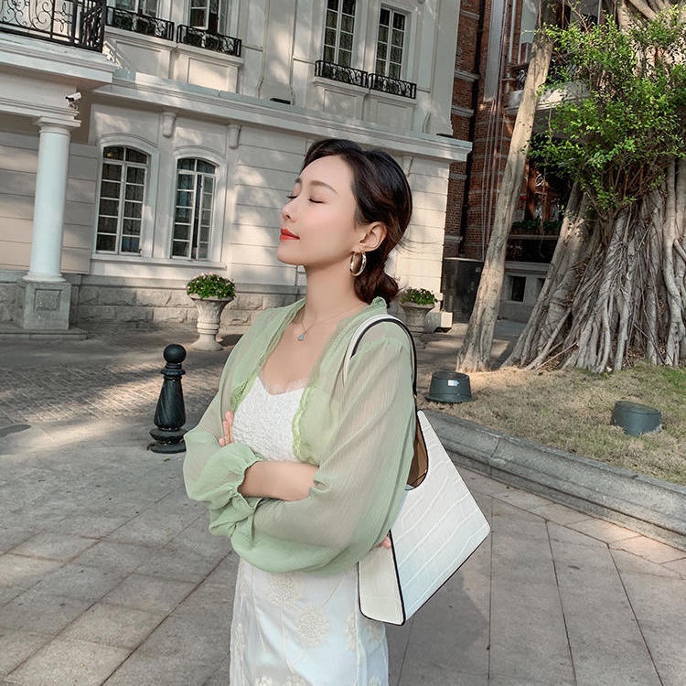 Áo Khoác Cardigan Hai Dây Dáng Rộng Che Nắng Thời Trang Mùa Hè Hàng Mới Dành Cho Bạn Nữ 20221