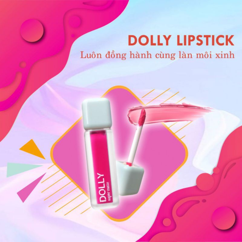 Son kem lì Dolly Super matte, không chì bền màu lâu trôi