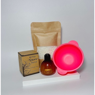 COMBO 5- SÁP + CHÉN SILICON+MỠ TRĂN+ 3 QUE WAXING